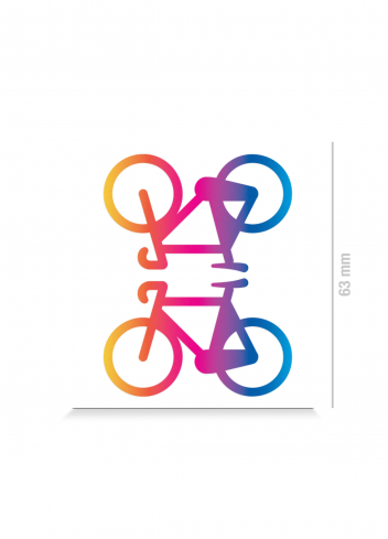 Stickers muraux - Sticker Foil - Vélo - Peinture - Sport - Rouge - 120x160  cm - Film