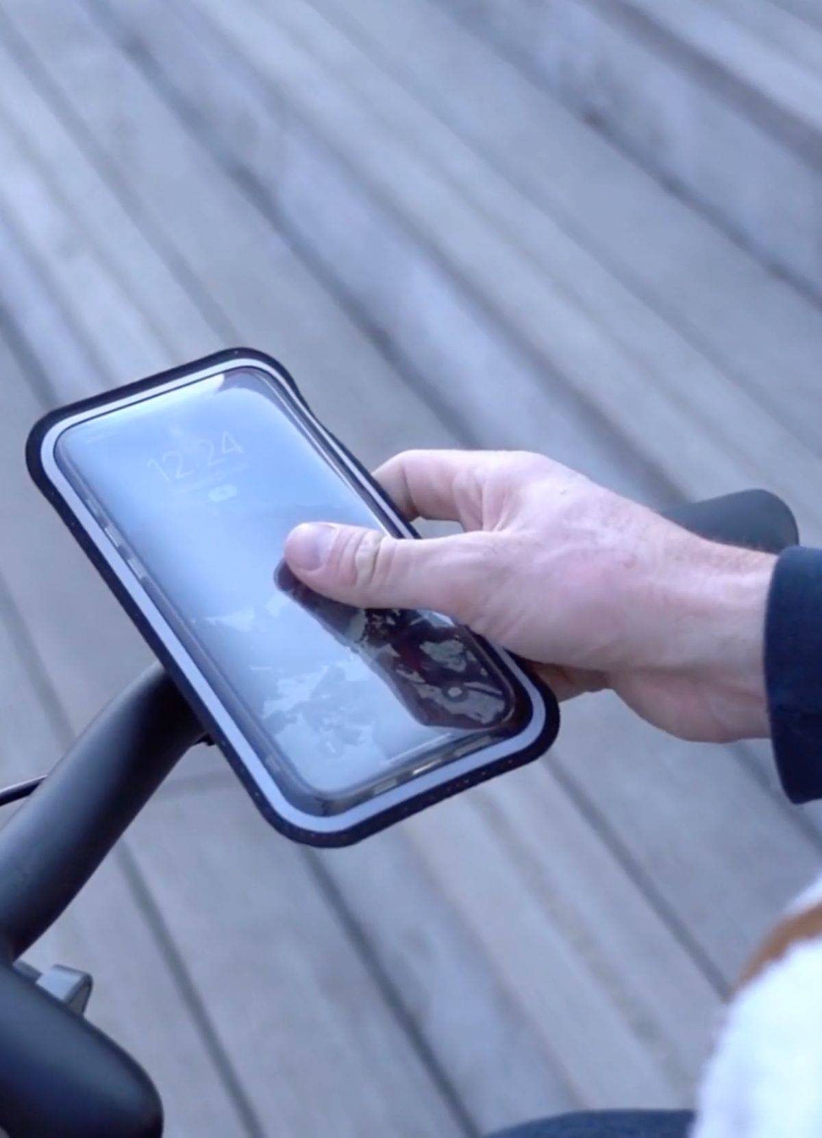 Support smartphone vélo étui magnétique avec housse étanche et